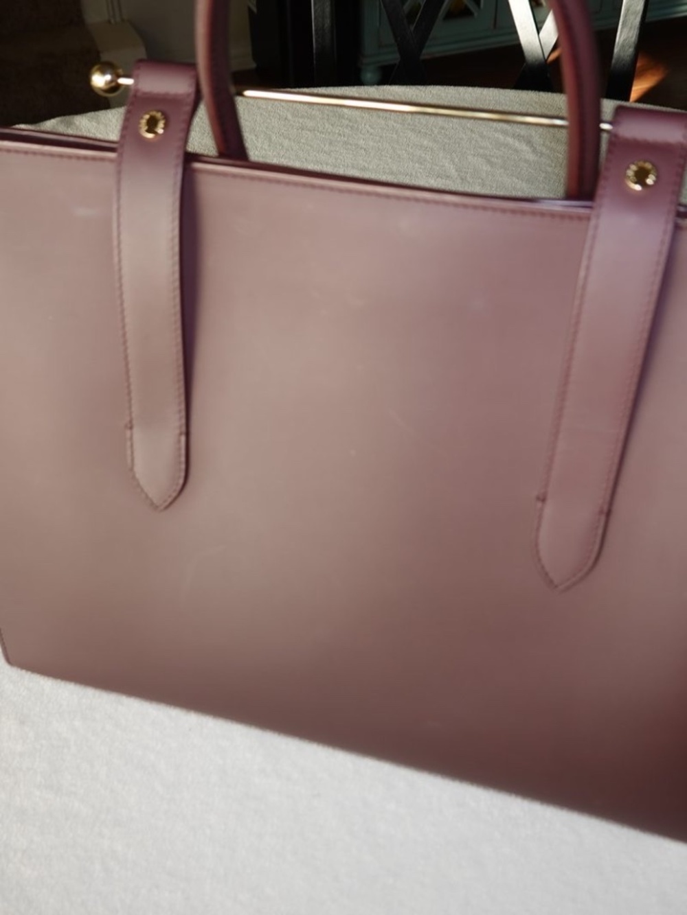 The Strathberry Tote - Bridle Leather Burgundy - Picture 5 of 7